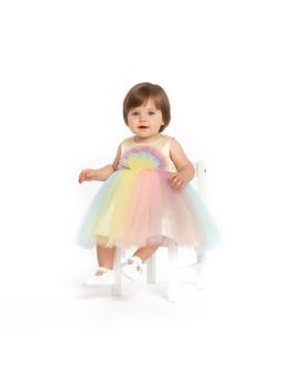 MINI KLUB - Baby Girls Sleeve Less Dress-Multi-Color