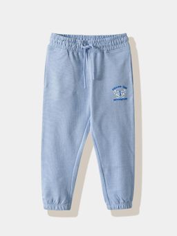 R&B - Blue Girls Solid Regular Joggers