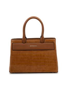 MIRAGGIO - Catalina Top-Hanlde Handbag for Women with Sling/Crossbody Strap - Brown