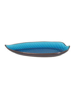 Pure Home + Living - Pyrus Blue Leaf Platter