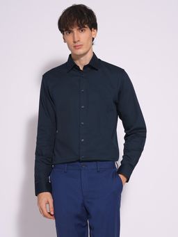 Selected - Dark Navy Blue Organic Cotton Performance Shirt