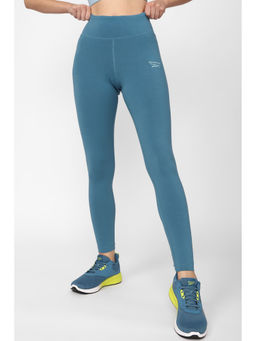 Reebok - Women Cotton Blue Solid Tights