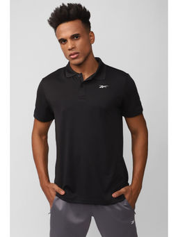 Reebok - Mens Power Mesh Black Solid Polo T-Shirt