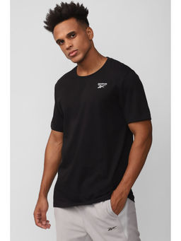 Reebok - Mens Left Chest Logo Black Solid T-Shirt