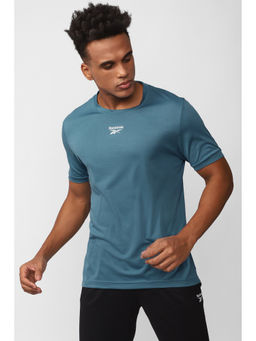 Reebok - Mens Neo Structure Blue Solid T-Shirt