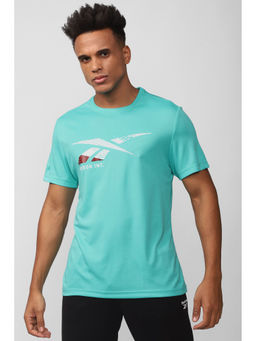 Reebok - Mens Green Printed T-Shirt