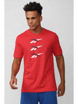 Reebok - Mens Wce Red Printed T-Shirt