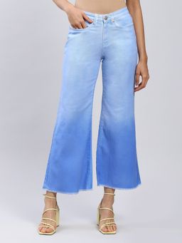 Label Ritu Kumar - Blue Ombre Wash Wide Jeans