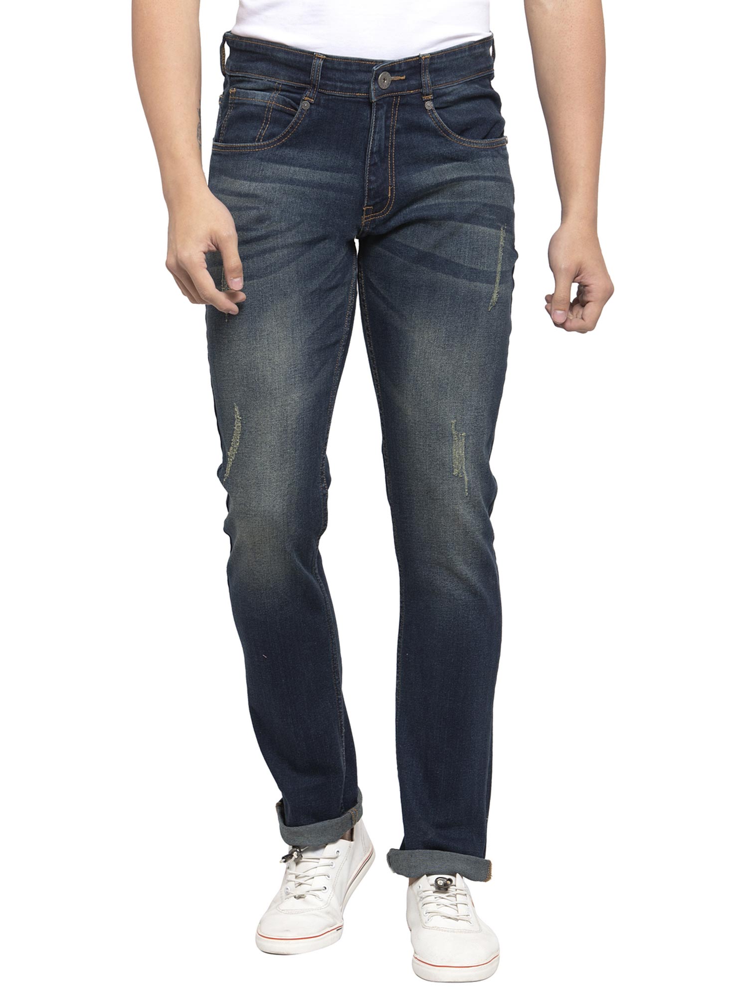 Allen Cooper Blue Denim Slim Fit Jeans 