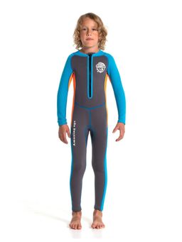 Little Surprise Box - Grey Full Length Scuba 2.5Mm Neoprene Swimwear For Water Adventures