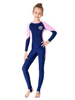 Little Surprise Box - Light Pink & Navy Full Length Swimwear for Water Adventure