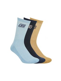 SKECHERS - Men Solid Half Terry Crew Socks