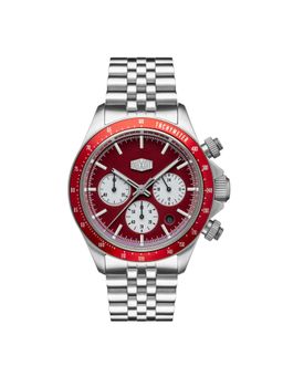 Duxot - Accelero Chronograph Red Round Dial Mens Watch - Dx-2028-22