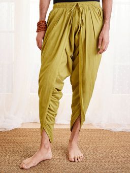 Vastramay - Mens Green Cotton Dhoti Pant