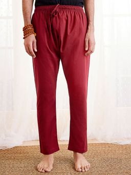 Vastramay - Mens Maroon Cotton Pyjama
