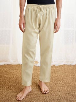 Vastramay - Mens Cream Cotton Pyjama