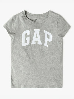 GAP - Grey Solid Cotton Regular Fit T-Shirt