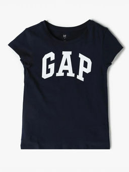 GAP - Navy Blue Solid Cotton Regular Fit T-Shirt