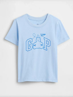 GAP - Blue Printed Cotton Relaxed Fit T-Shirt