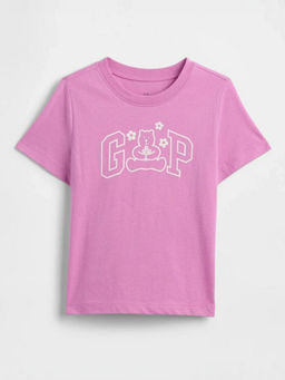 GAP - Pink Printed Cotton Relaxed Fit T-Shirt
