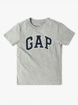 GAP - Grey Solid Cotton Relaxed Fit T-Shirt