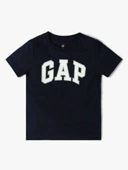 GAP - Navy Blue Solid Cotton Relaxed Fit T-Shirt