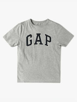 GAP - Grey Solid Cotton Relaxed Fit T-Shirt