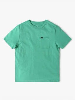 GAP - Green Solid Cotton Relaxed Fit T-Shirt