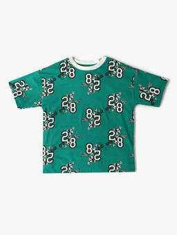 GAP - Green Printed Cotton Blend Relaxed Fit T-Shirt