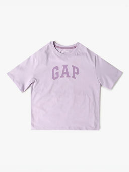 GAP - Purple Printed Cotton Blend Relaxed Fit T-Shirt