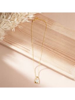 Palmonas - Heart Bound Lock Charm Necklace for Women - Waterproof and Anti-Tarnish