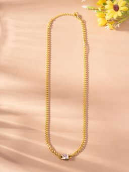 Palmonas - Bold Crystal Accent Chain Necklace for Women - Waterproof and Anti-Tarnish