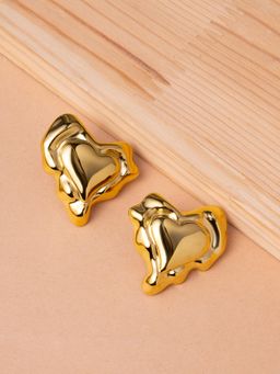 Palmonas - Heart Melt Stud Earring for Women - Waterproof and Anti-Tarnish