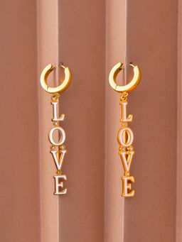 Palmonas - Chic Love Dangle Earring for Women - Waterproof and Anti-Tarnish