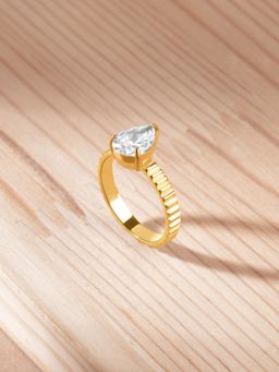 Palmonas - Pear Stone Ring for Women - Waterproof and Anti-Tarnish