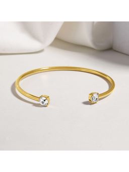 Palmonas - Classic Crystal Edge Cuff Bracelet for Women - Waterproof and Anti-Tarnish