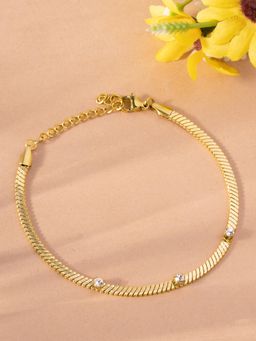 Palmonas - Sleek Sparkle Accent Chain Bracelet for Women - Waterproof and Anti-Tarnish