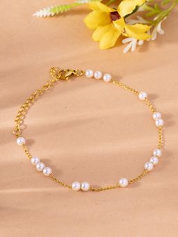 Palmonas - Pearl Trail Chain Bracelet for Women - Waterproof and Anti-Tarnish