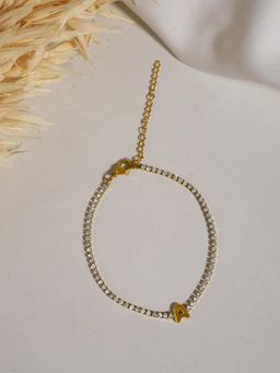 Palmonas - Tiny Initial A Motif Bracelet for Women - Waterproof and Anti-Tarnish