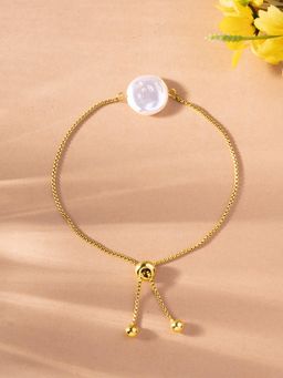 Palmonas - Dainty Pearl Motif Bolo Bracelet for Women - Waterproof and Anti-Tarnish