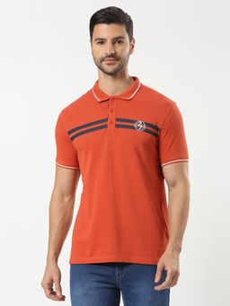 Being Human - Men's Polo Neck Brown T-shirt