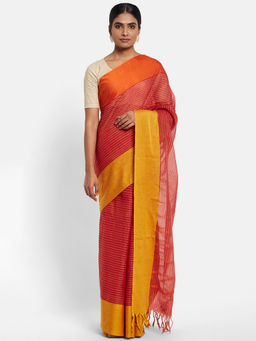 Fabindia - Cotton Loom Woven Sari without Blouse