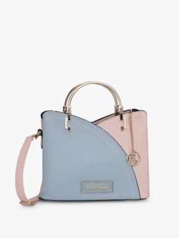Pelle Luxur - Light Blue-Light Pink Satchel Bag