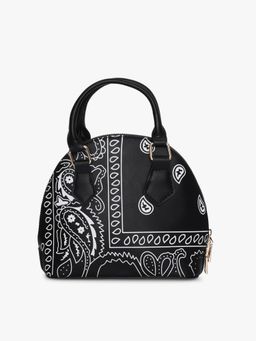 Pelle Luxur - Black-White Printed Satchel Bags
