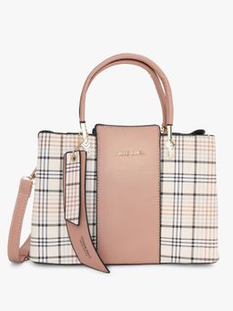 Pelle Luxur - Pink-Cream Satchel Bag
