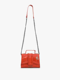 Pelle Luxur - Glossy Orange Sling Bag