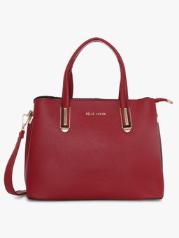 Pelle Luxur - Red-White Satchel Bag