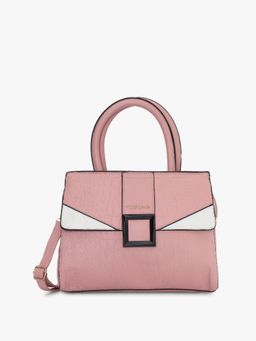 Pelle Luxur - Pink-White Satchel Bag