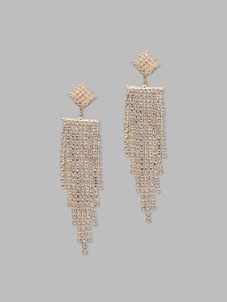 Globus - Gold Plated Geometric Drop Earring-3619581001