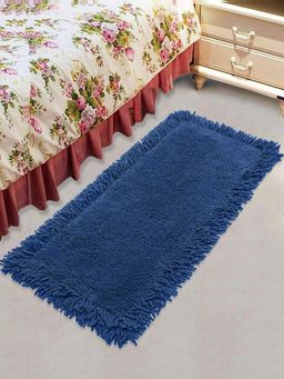 Saral Home - Cotton Shaggy Runner-Blue-45X120 Cm